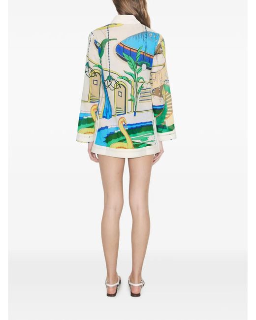 Tory Burch Blue Printed Tory Tunic