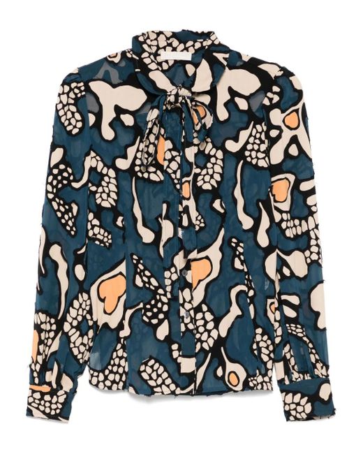 Ulla Johnson Blue Hera Celestine Blouse
