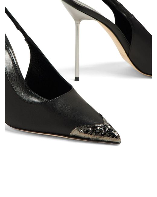Lidia leather slingback pumps