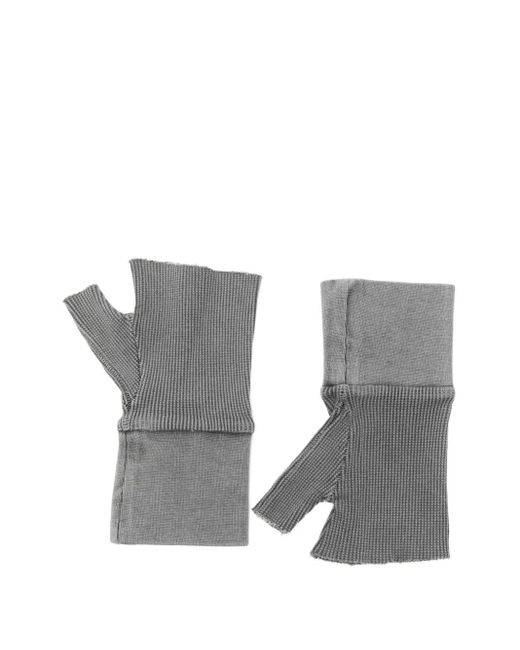 Thom Krom Gray Fingerless Mittens for men