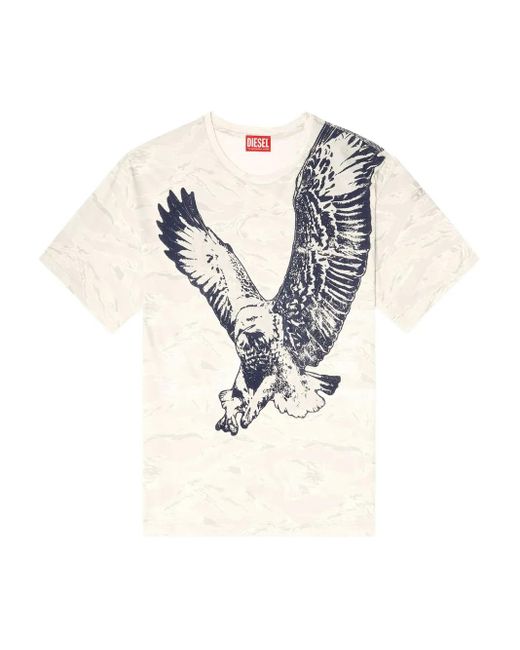 T-Shirt T-Boxt-T14 À Imprimé Aigle DIESEL pour homme en coloris White