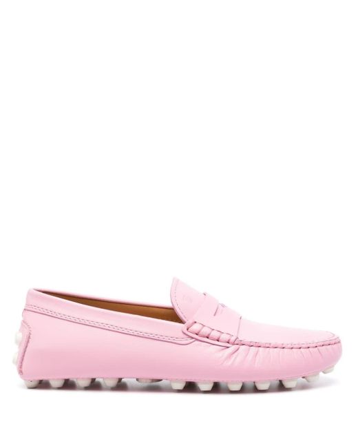 Tod's Gommino Suède Loafers in het Pink
