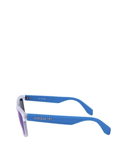Adidas Blue Square-Frame Sunglasses
