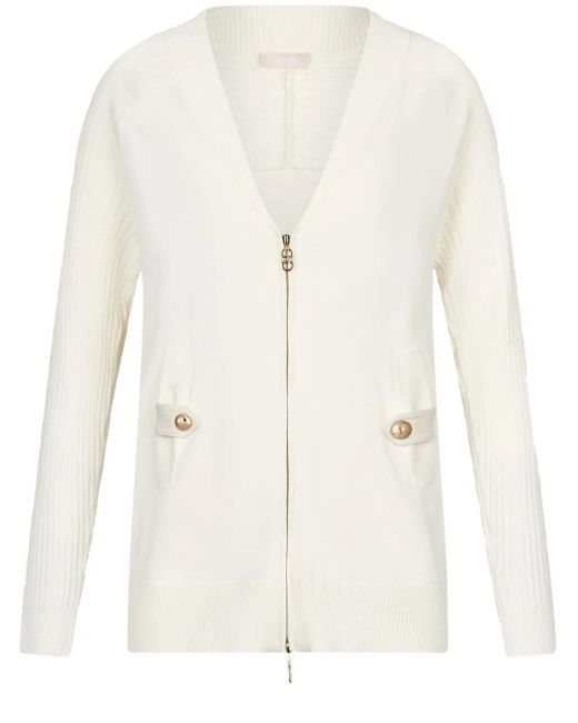 Liu Jo ジップアップ カーディガン White