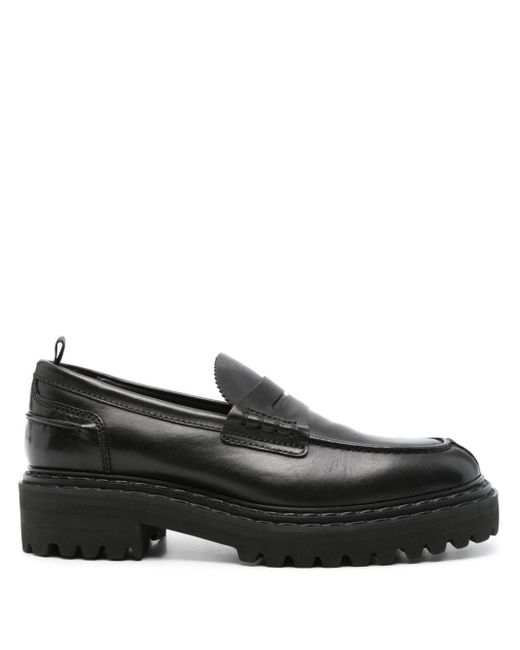 Officine Creative Black Provence Leather Loafers