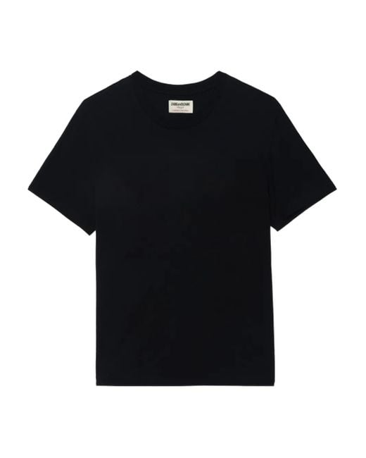Zadig & Voltaire Black Logo-Print Short-Sleeved T-Shirt for men