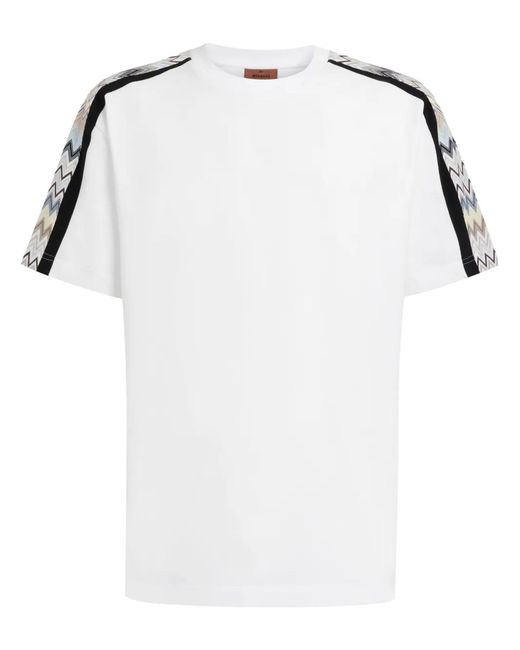 Missoni T-Shirt Mit Zickzackmuster in White für Herren