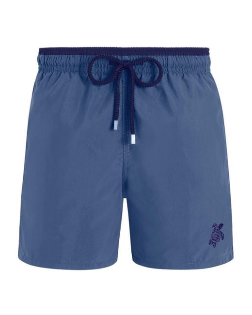 Vilebrequin Blue Logo-embroidered Swim Shorts for men