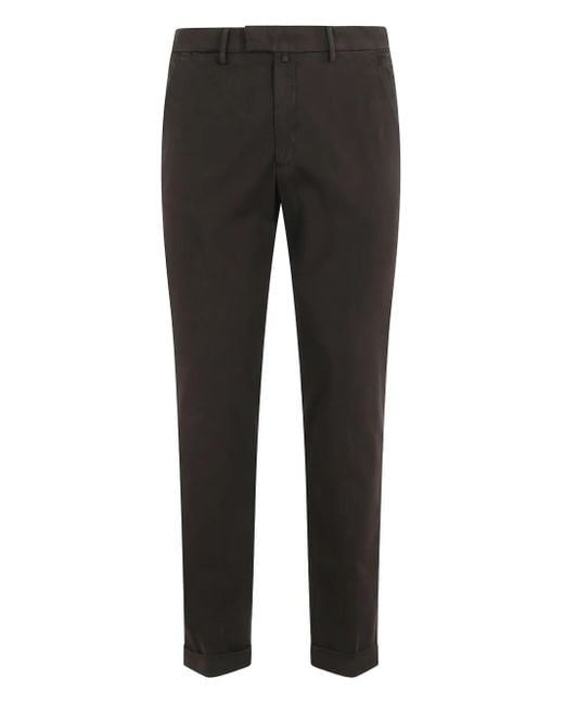 Briglia 1949 Black Turn-Up Cuff Trousers for men