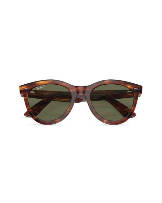 Ray-Ban Brown Wayfarer Way Round-frame Sunglasses