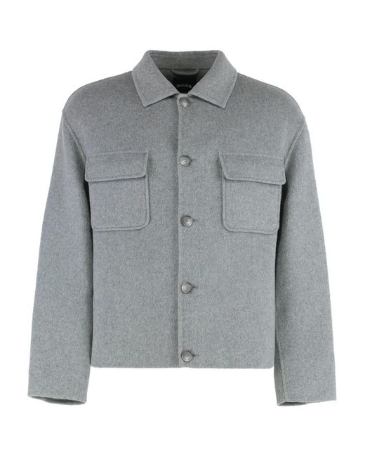 Boss Caden Jacke Mit Knöpfen in Gray für Herren