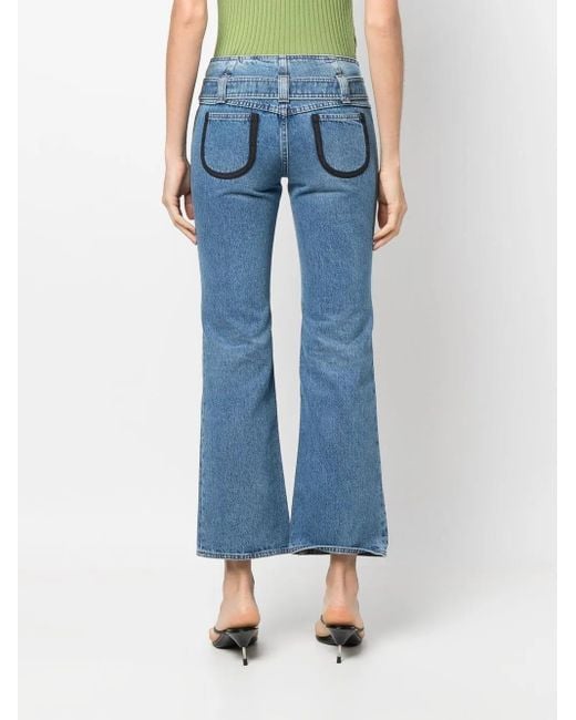 Cormio Blue Cropped Bootcut Jeans