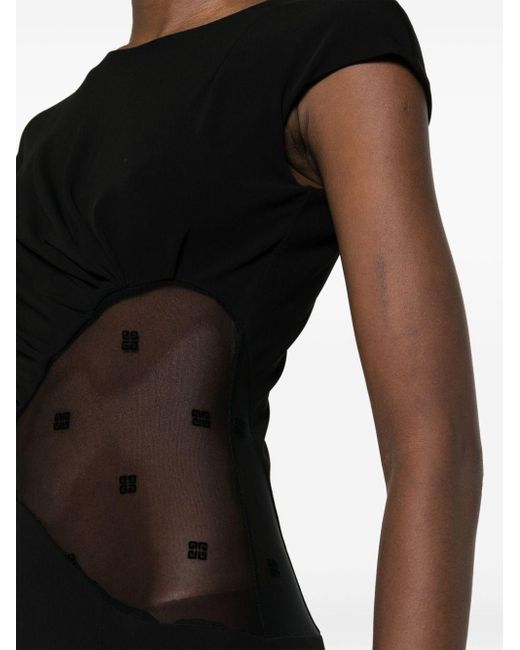 Givenchy Black Lace Cut-out Midi Dress