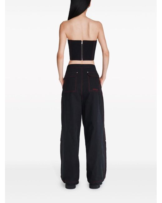 Dion Lee Black Hongbao Strapless Corset Top