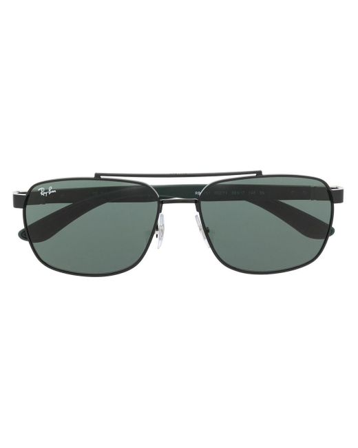Ray-Ban Square-frame Tinted Sunglasses in Green for Men | Lyst