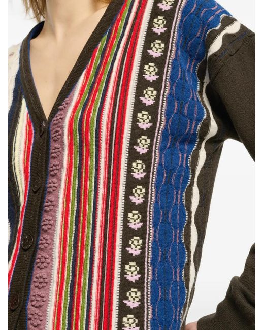 Barrie Black Stripe Cashmere Cardigan
