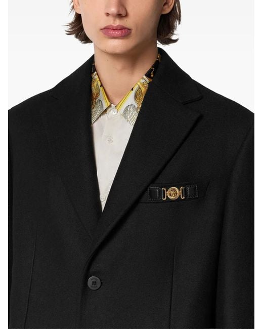 Versace Black Tailored Coat for men