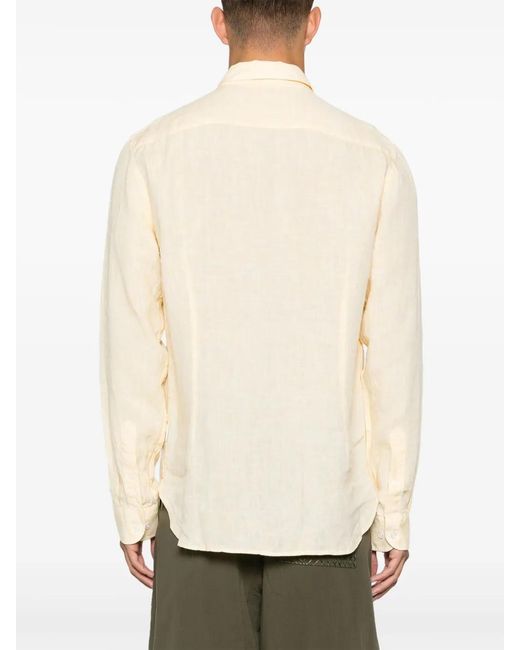 Orlebar Brown Natural Giles Long-Sleeve Linen Shirt for men