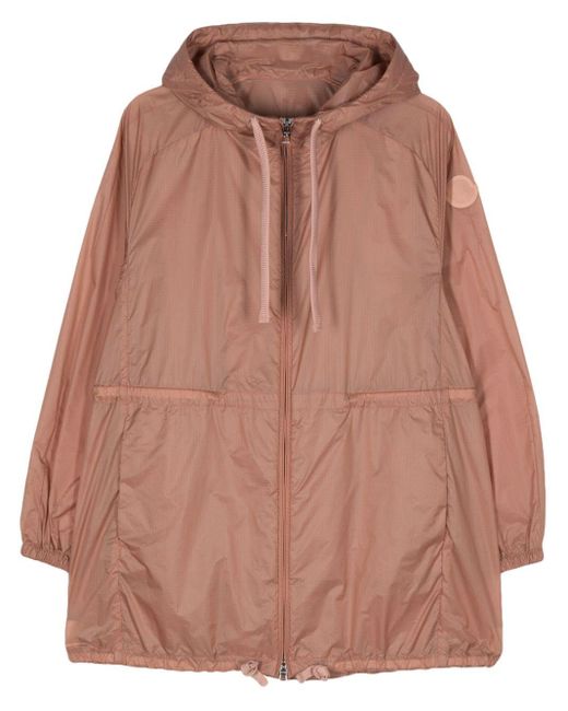 Moncler Brown Airelle Ripstop-Kapuzenmantel