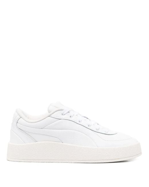 PUMA White Ca Luxe Sneakers