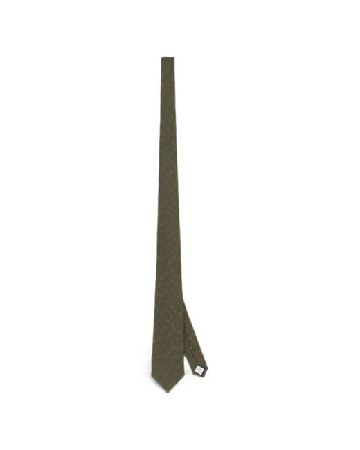 Les Deux White Logo-Print Silk Tie for men