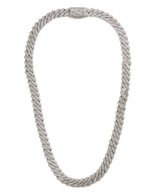 CERNUCCI Metallic Iced Prong Cuban Necklace for men