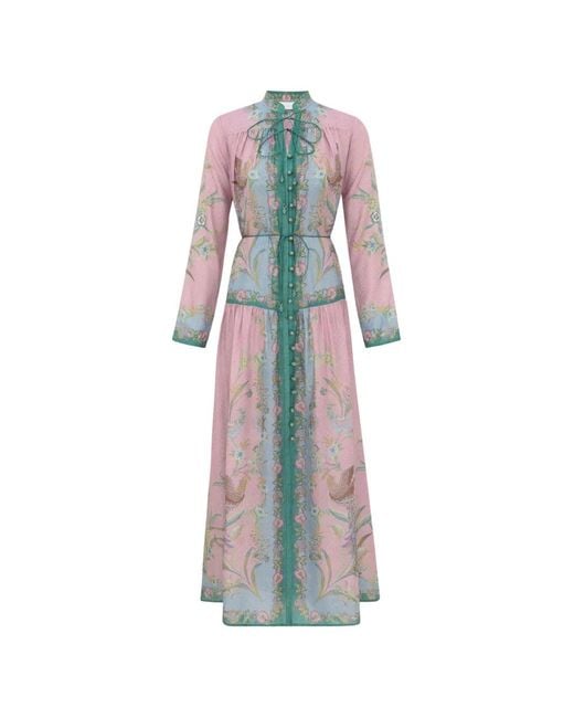 Zimmermann White Floral-Print Silk Maxi Dress