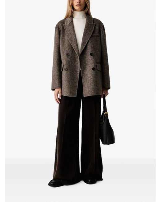 ViCOLO Brown Double-Breasted Blazer