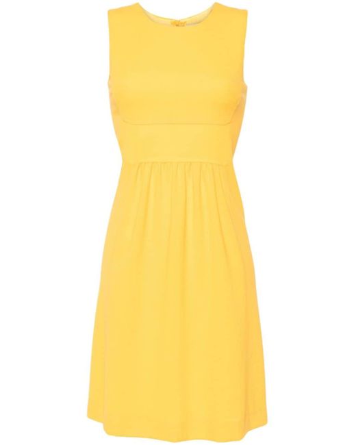 Jane Yellow Kendal Wool-crepe Shift Dress