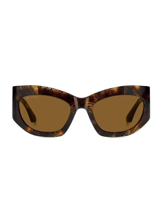 Etro Brown Pegaso-Detail Sunglasses