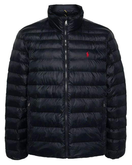 Polo Ralph Lauren Blue Polo Pony-Embroidery Padded Jacket for men