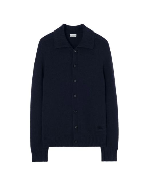 Burberry Blue Cashmere Cardigan for men