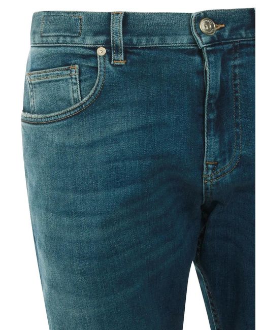 Eleventy Blue Patch Pocket Jeans for men