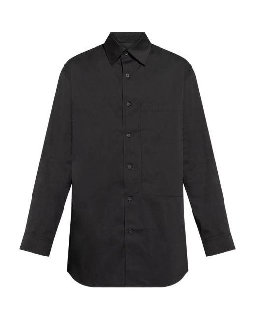 Y-3 Black Button-Fastening Shirt for men