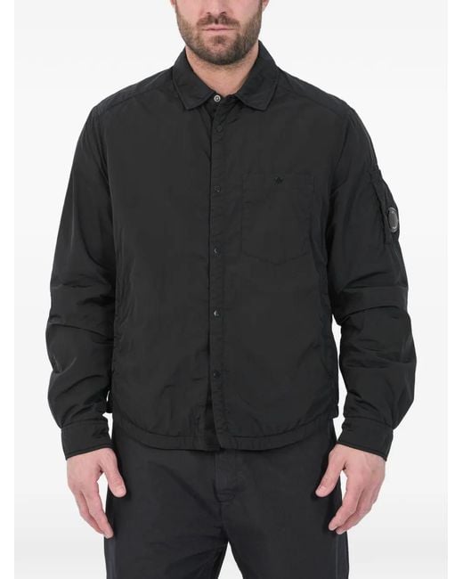 C P Company Gray Patch Pocket Shirt Jacket for men