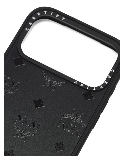 MCM Black X Casetify Monogram-Pattern Iphone 17 Pro Max Case