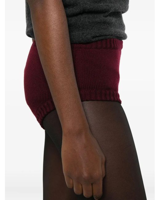 ROWEN ROSE Red Knitted Shorts