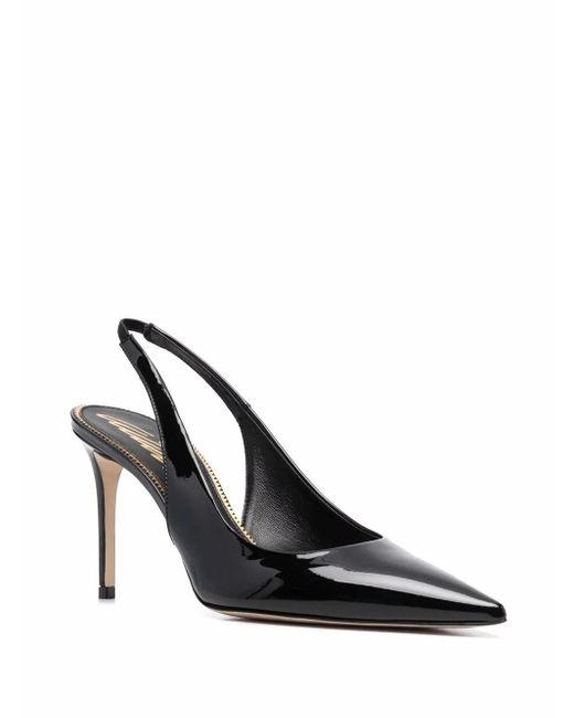 Scarosso Black X Brian Atwood Sutton Slingback Pumps