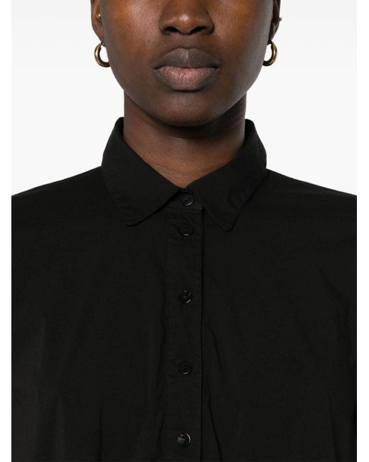 Transit Black Poplin Mini Shirt Dress