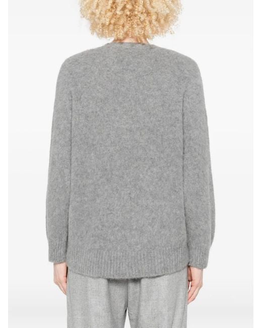 Avant Toi Gray Round Neck Sweater