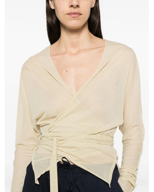 Soeur Luth Wikkelblouse in het White