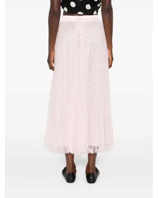 Styland Pink Midirock mit Polka Dots