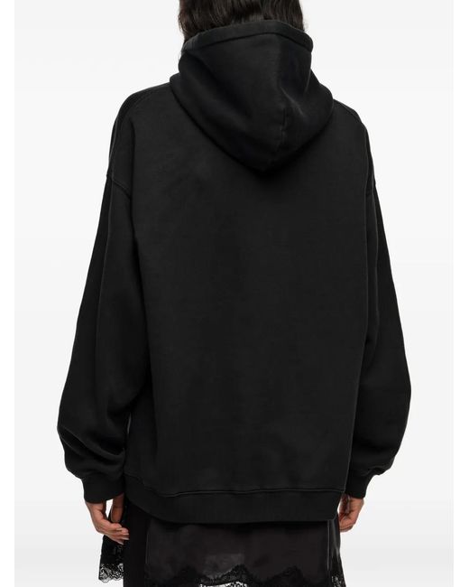 Bimba Y Lola Black Graphic-Print Hoodie