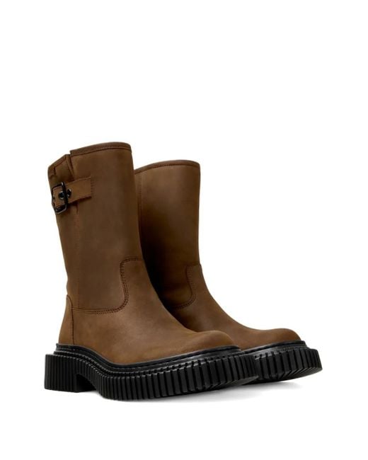 Camper Brown 33Mm Pix Berlin Buckle-Embellished Boots