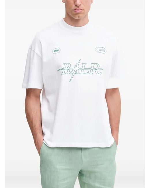 BALR White Logo-Print T-Shirt for men