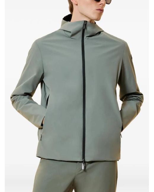 Rrd Green Hooded Zip Jacket for men