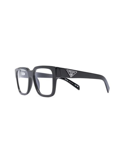 Prada Black Square Frame Glasses - Men's - Acetate