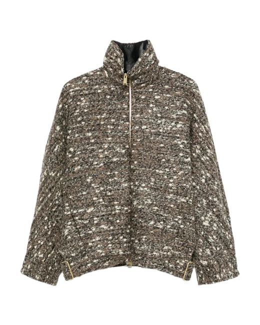 DARKPARK Brown Zip-Up Bomber Jacket