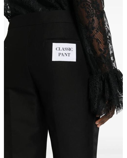 Moschino Black Side-Stripe Tailored Trousers
