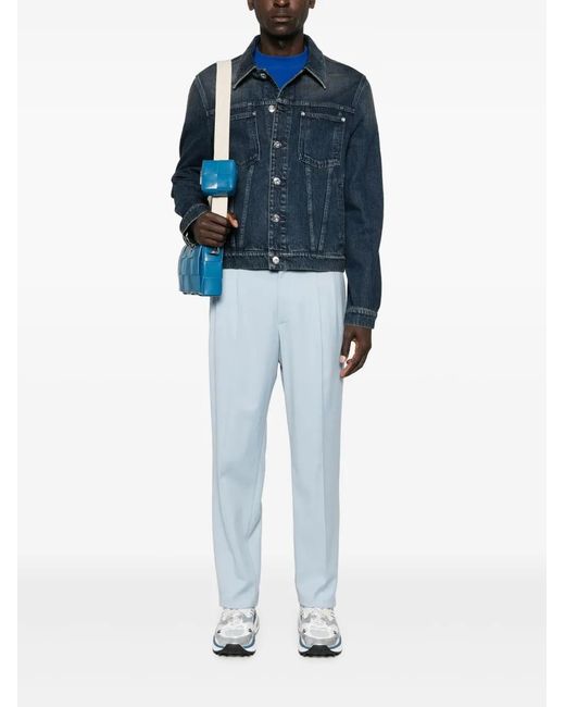 Lanvin Blue Jacket With Patch for men